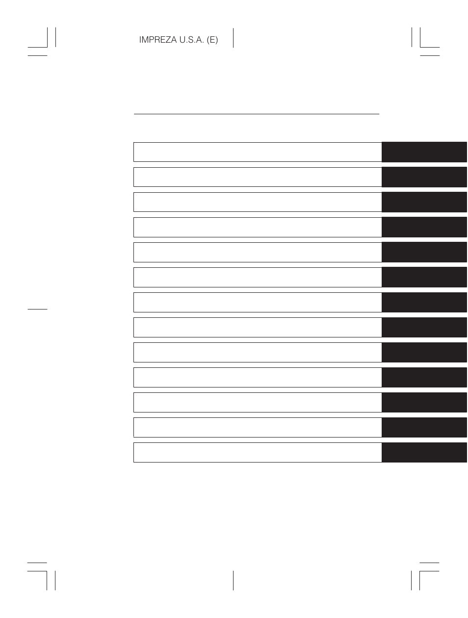 Subaru Impreza 2.2L MT User Manual | Page 11 / 328