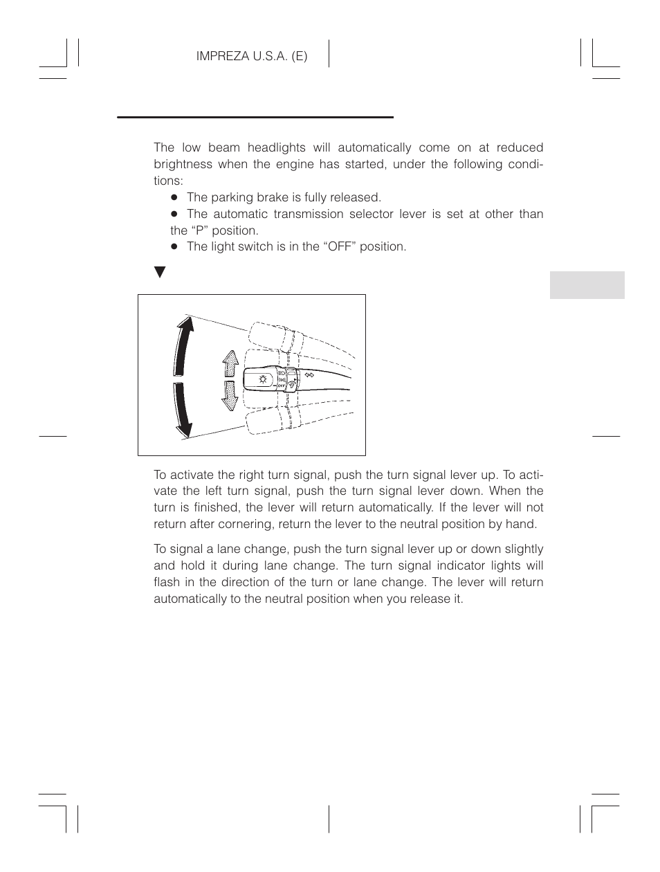 Subaru Impreza 2.2L MT User Manual | Page 122 / 328