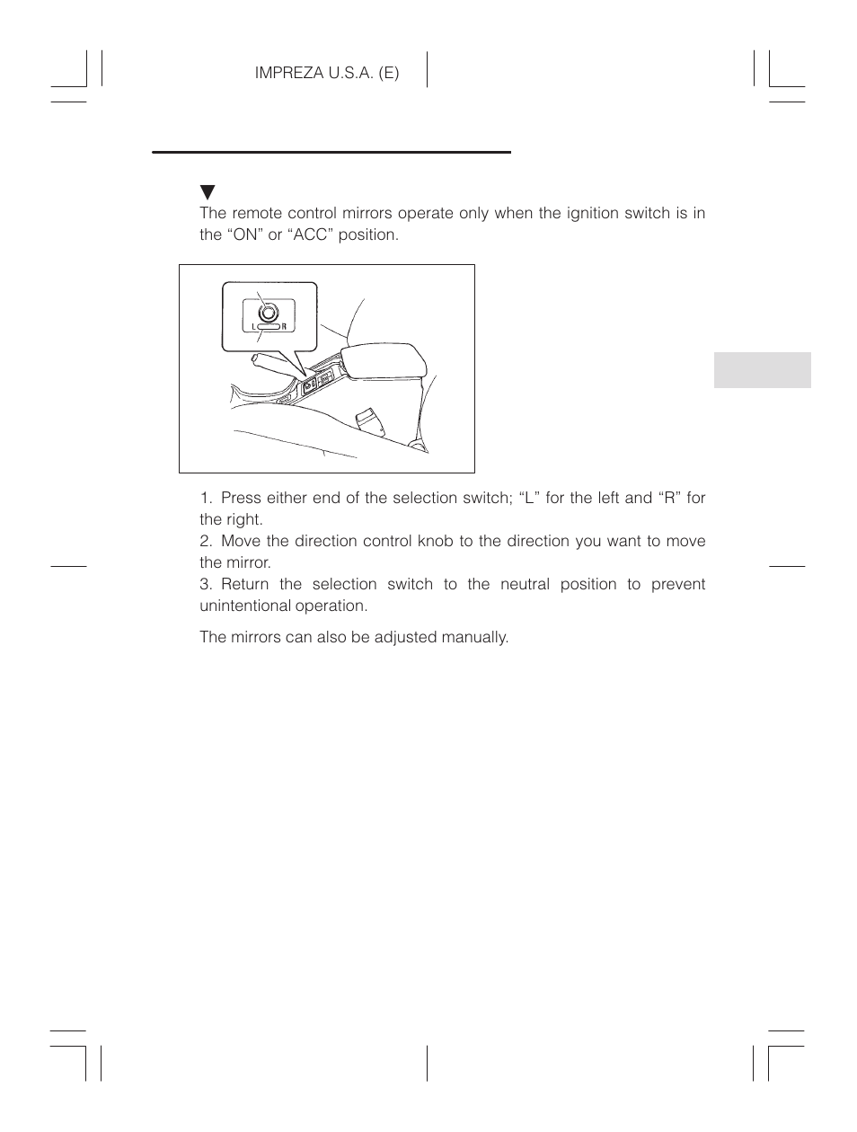 Subaru Impreza 2.2L MT User Manual | Page 132 / 328