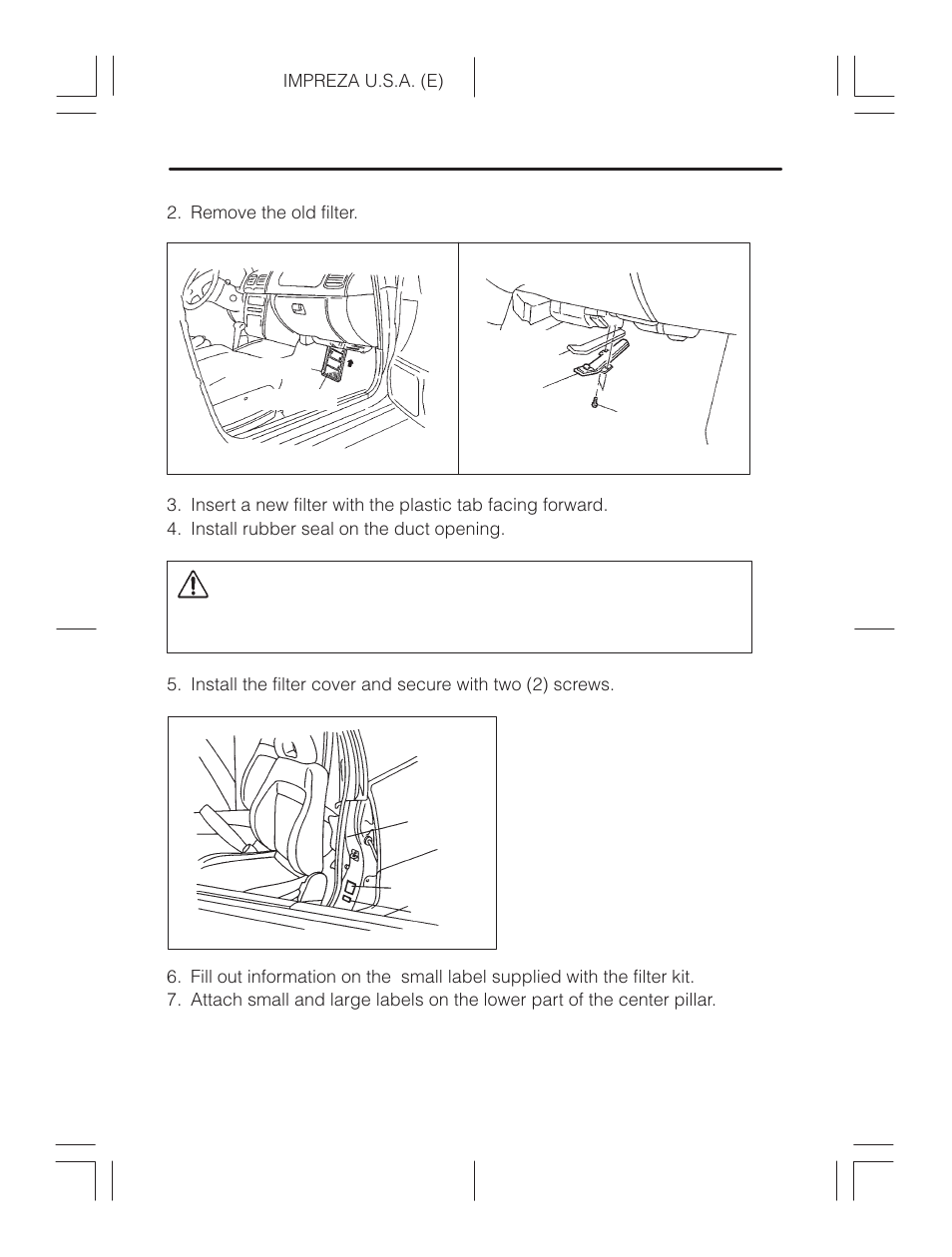 Caution | Subaru Impreza 2.2L MT User Manual | Page 144 / 328