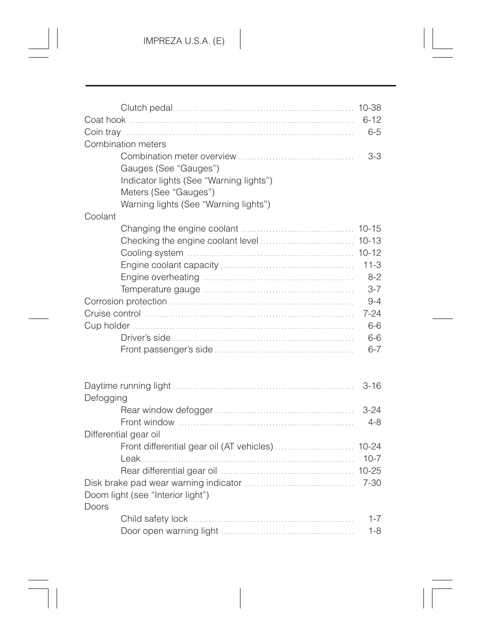 C to d | Subaru Impreza 2.2L MT User Manual | Page 16 / 328