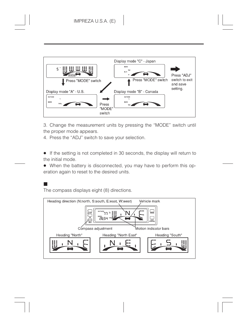 Compass | Subaru Impreza 2.2L MT User Manual | Page 172 / 328