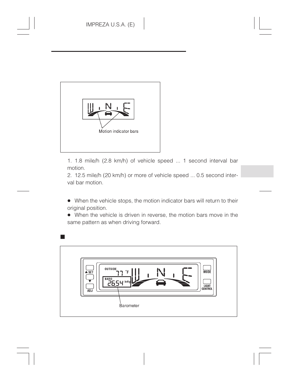 Barometer | Subaru Impreza 2.2L MT User Manual | Page 175 / 328