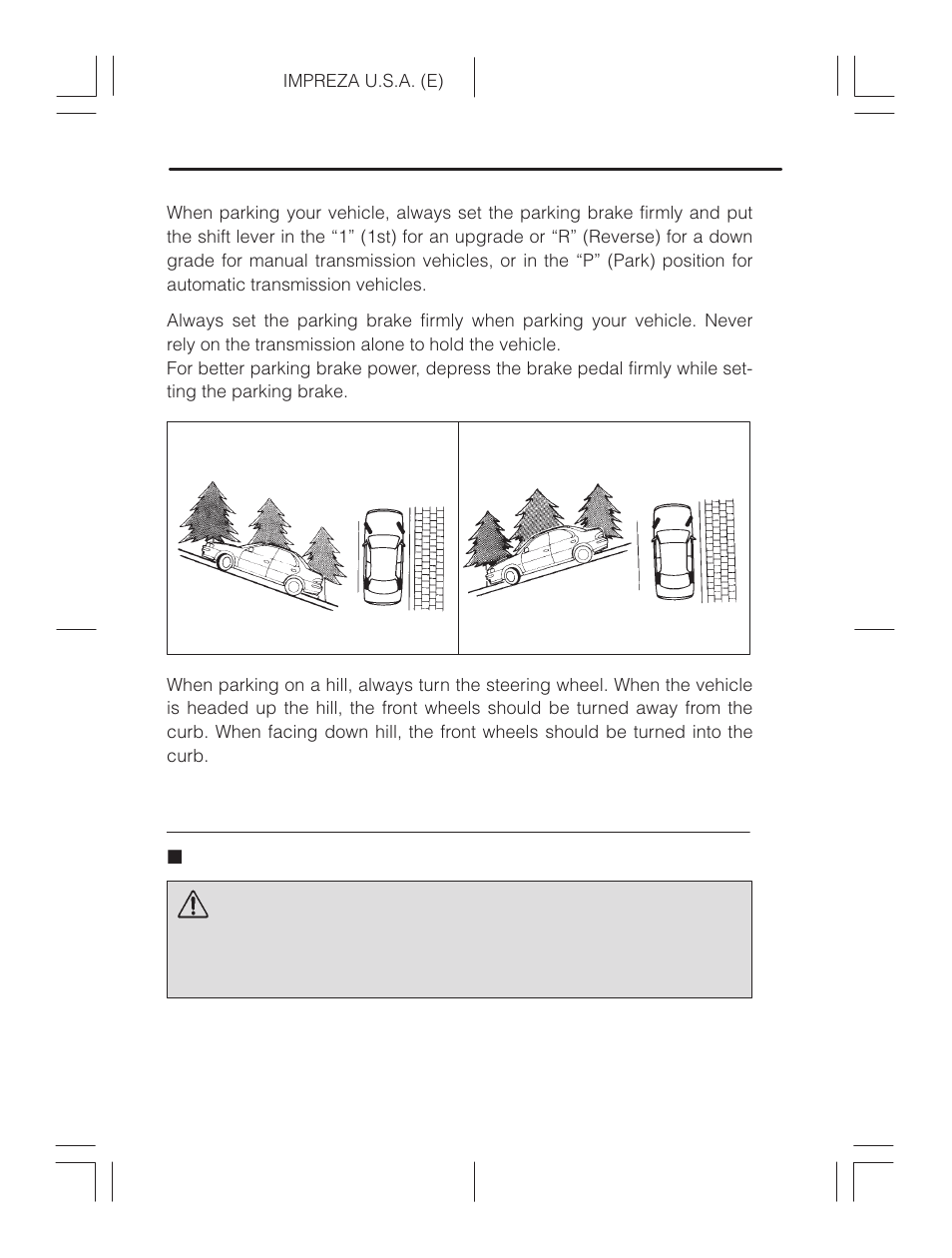 Tips for using the brakes, Braking tips, Warning | Subaru Impreza 2.2L MT User Manual | Page 210 / 328