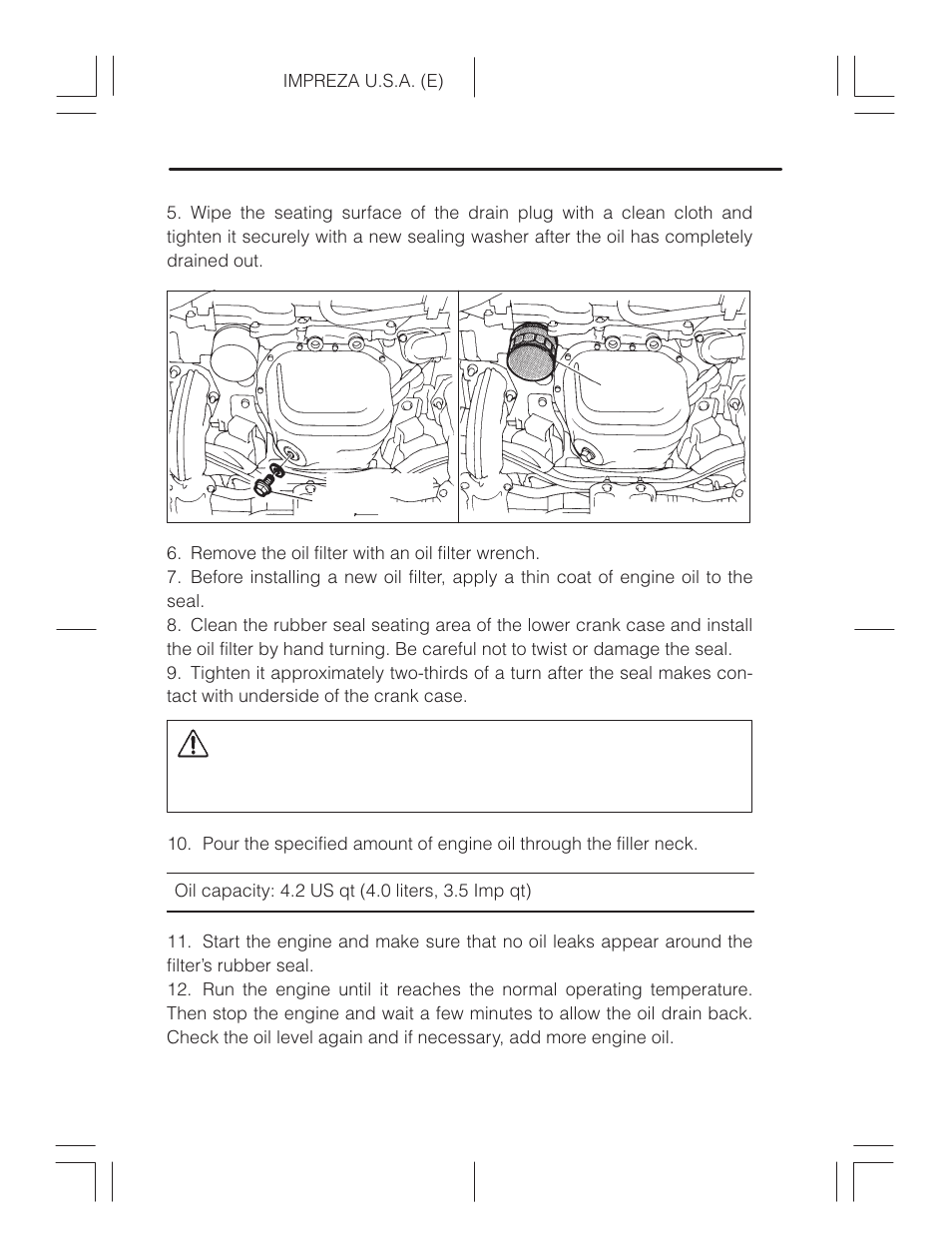 Caution | Subaru Impreza 2.2L MT User Manual | Page 266 / 328