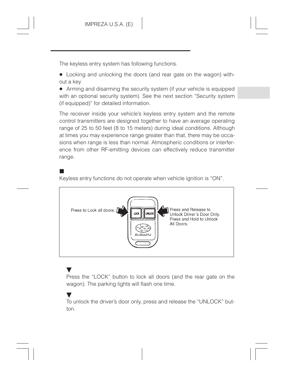 System operation | Subaru Impreza 2.2L MT User Manual | Page 40 / 328