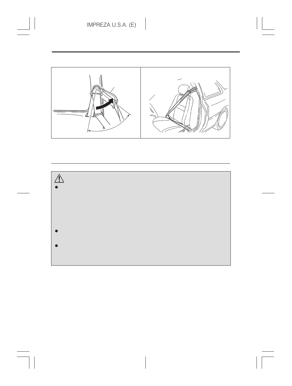 Point type seat belt (lap only belt), Warning | Subaru Impreza 2.2L MT User Manual | Page 82 / 328