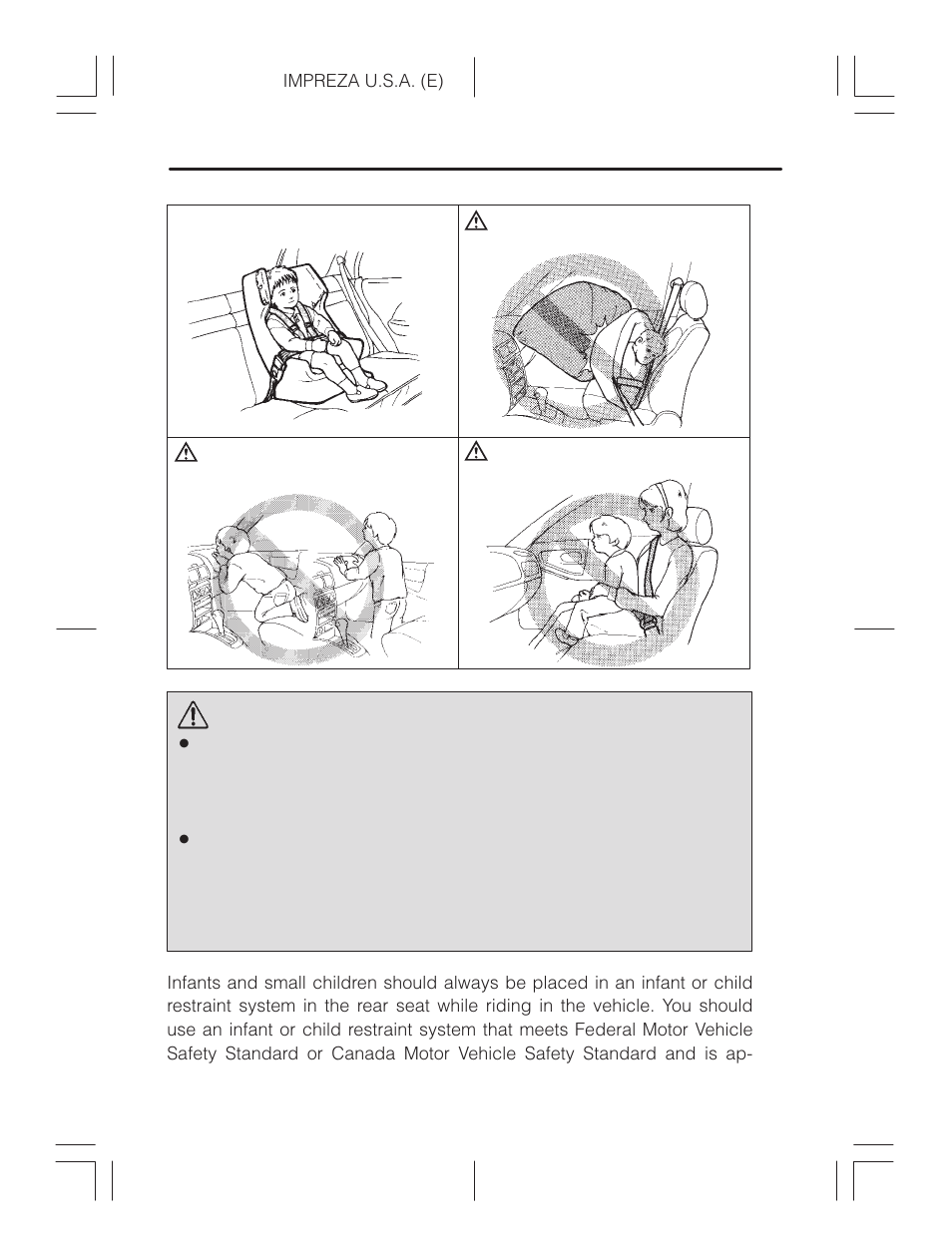 Warning | Subaru Impreza 2.2L MT User Manual | Page 88 / 328