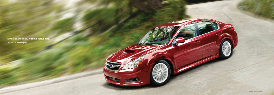 Embrace the road. not the status quo | Subaru Legacy 2.5GT User Manual | Page 2 / 17