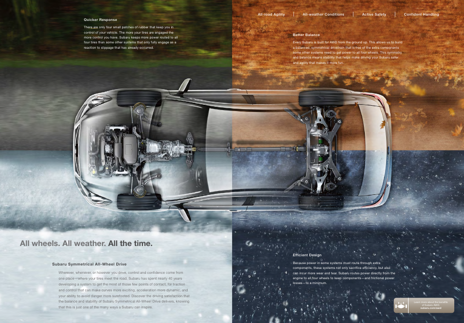 All wheels. all weather. all the time | Subaru Legacy 2.5GT User Manual | Page 6 / 17