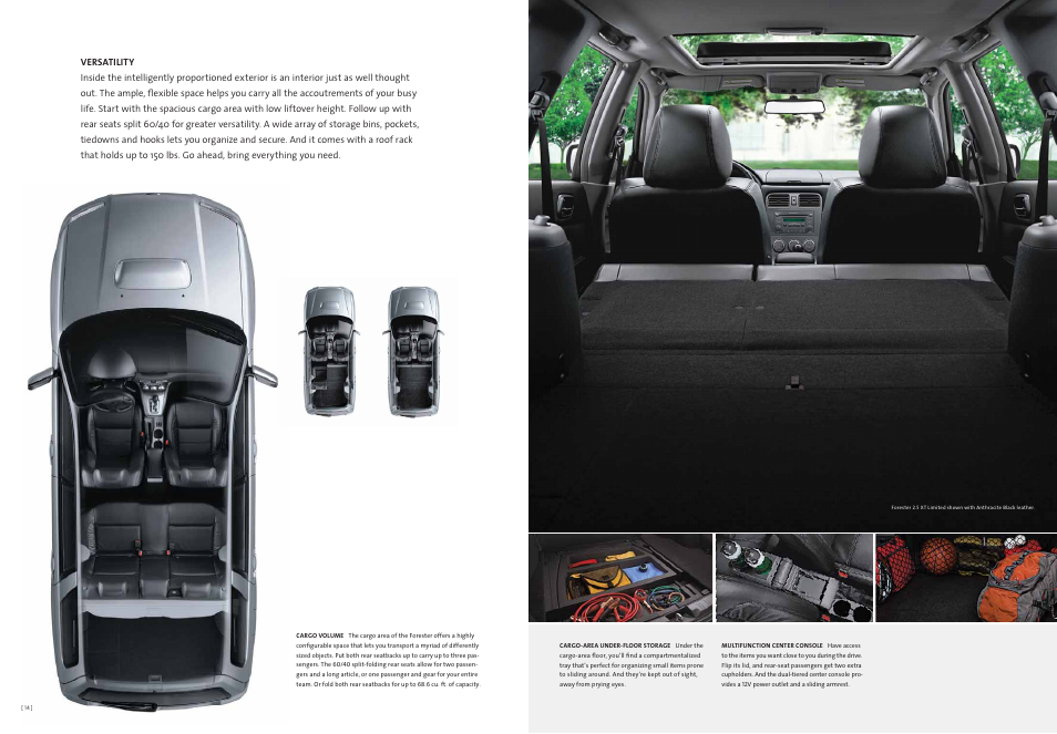 Cu. ft | Subaru FORESTER 2.5 X L.L.Bean Edition User Manual | Page 9 / 20