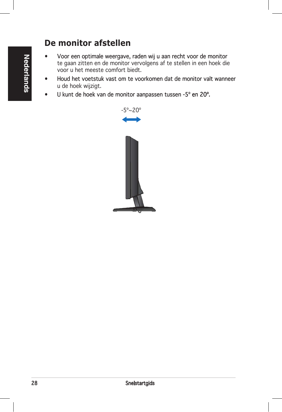 De monitor afstellen, Nederlands | Asus vw192 User Manual | Page 30 / 86