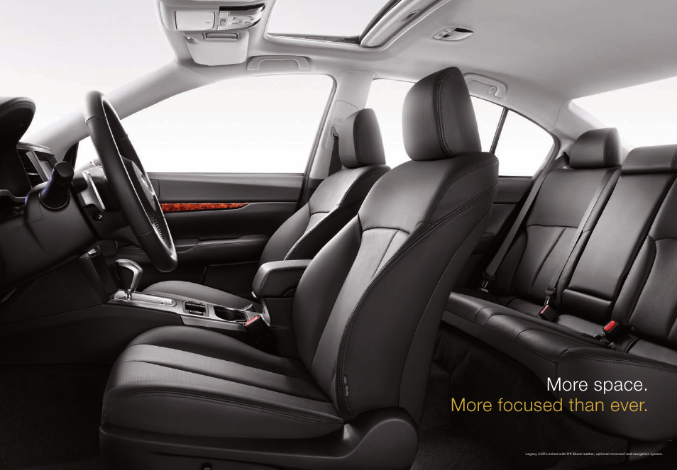 More space. more focused than ever | Subaru Legacy 3.6R Premium User Manual | Page 10 / 20