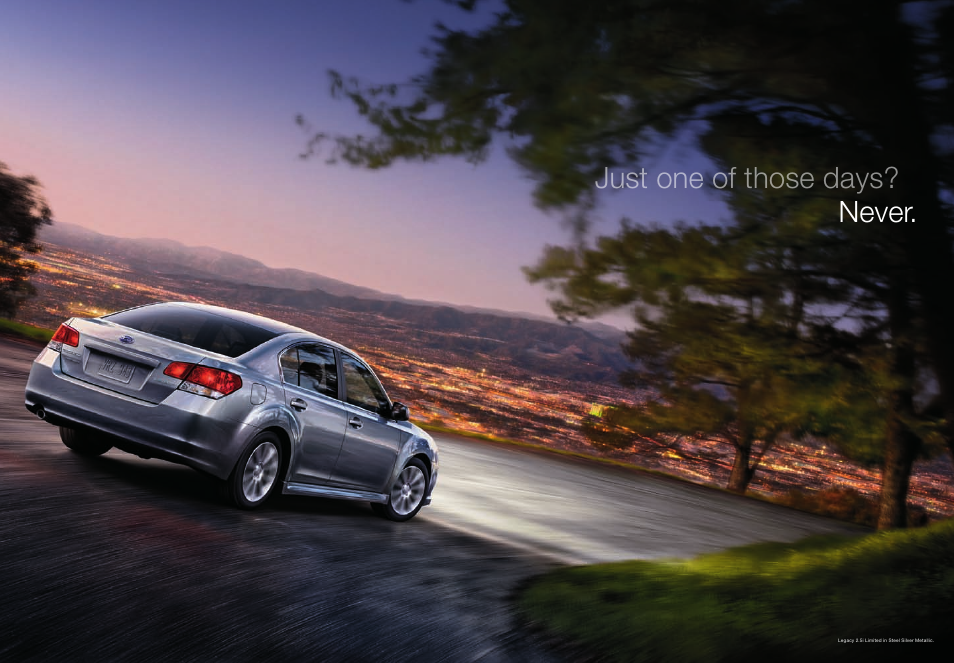 Just one of those days? never | Subaru Legacy 3.6R Premium User Manual | Page 14 / 20