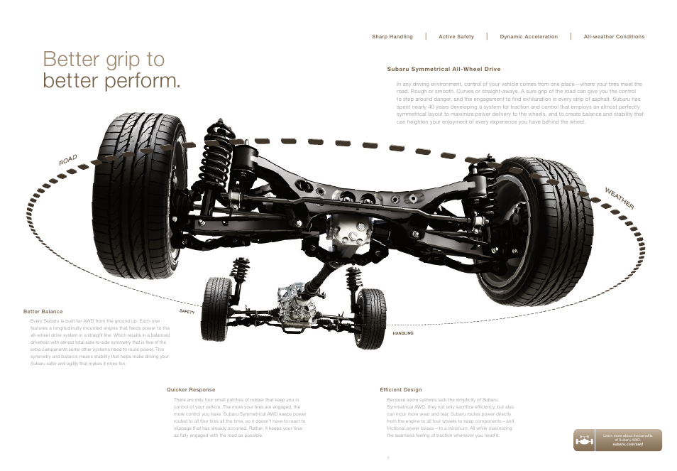 Better grip to better perform | Subaru Legacy 3.6R Premium User Manual | Page 5 / 20