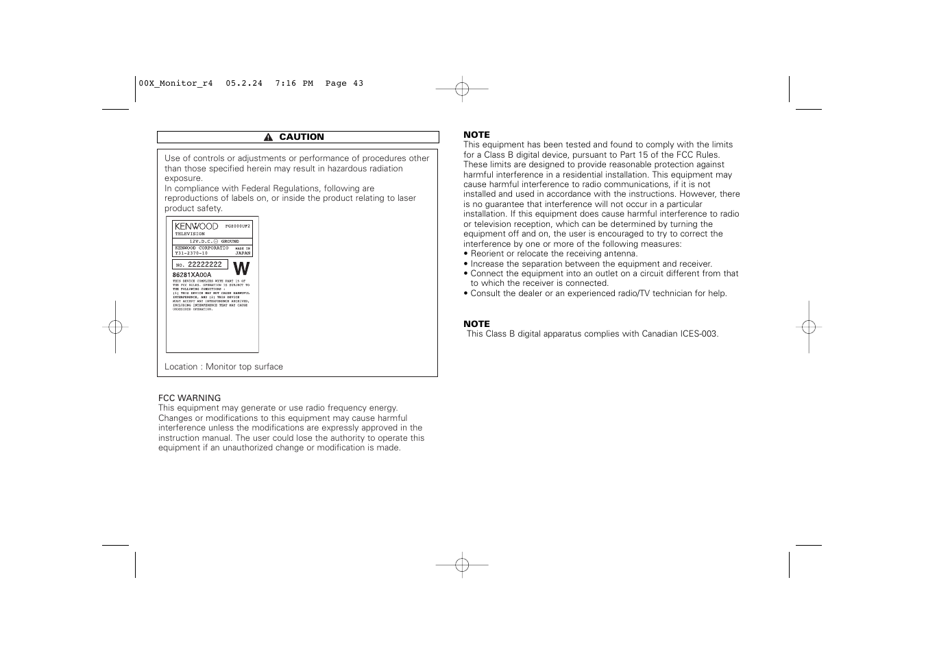 Subaru Monitor User Manual | Page 42 / 42