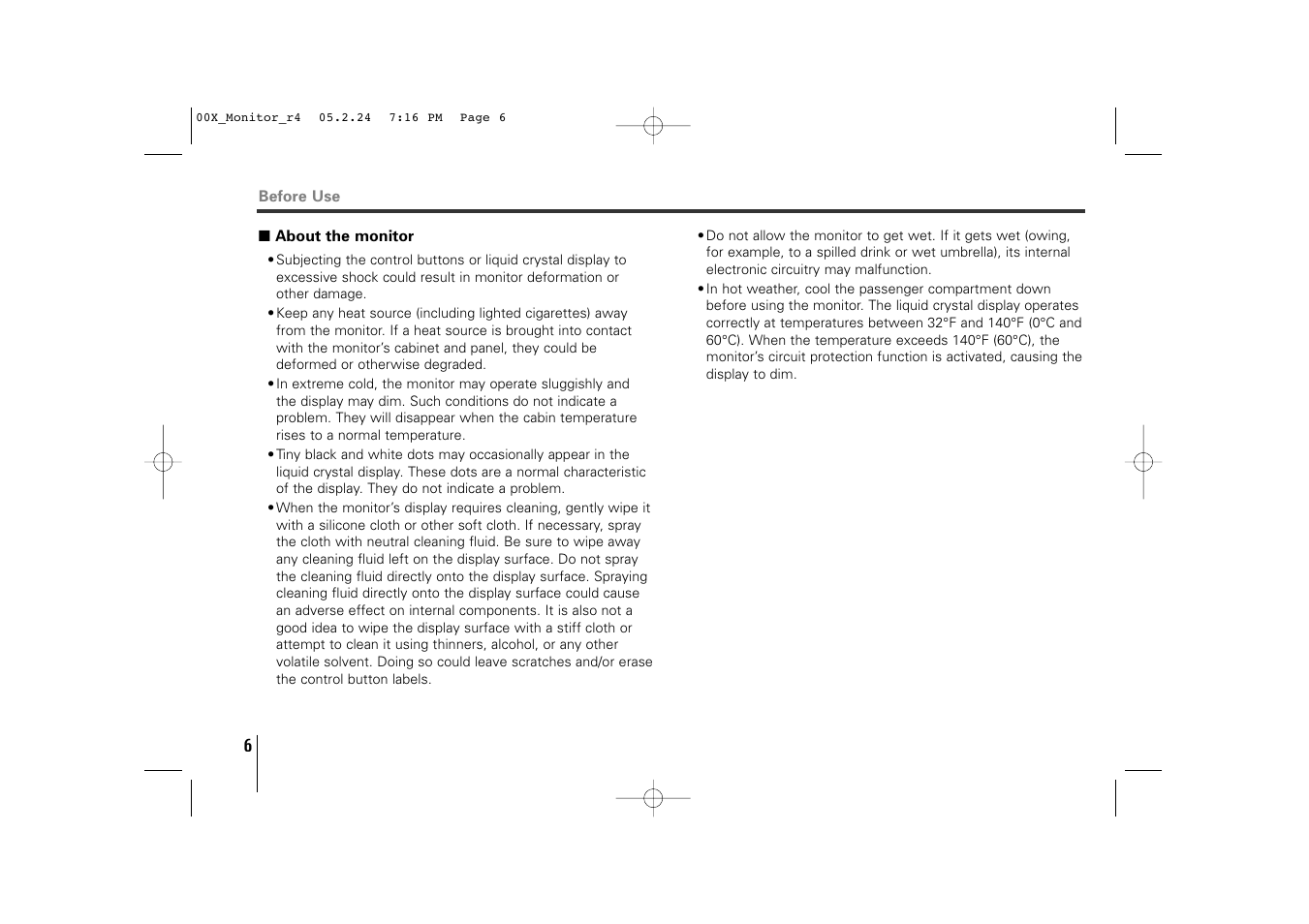 Subaru Monitor User Manual | Page 5 / 42