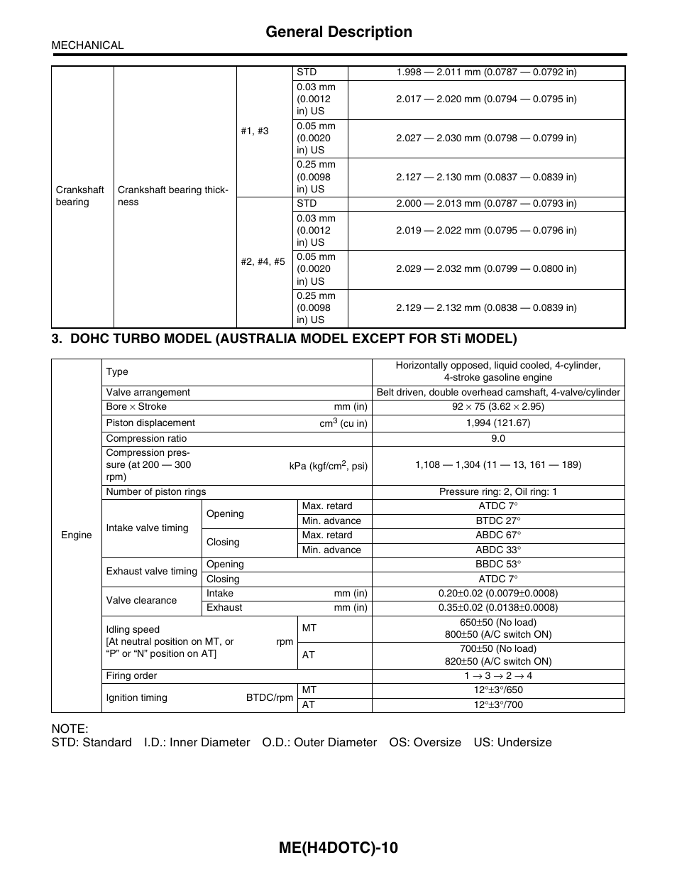 Me(h4dotc)-10, General description | Subaru Impreza 2004 User Manual | Page 11 / 56