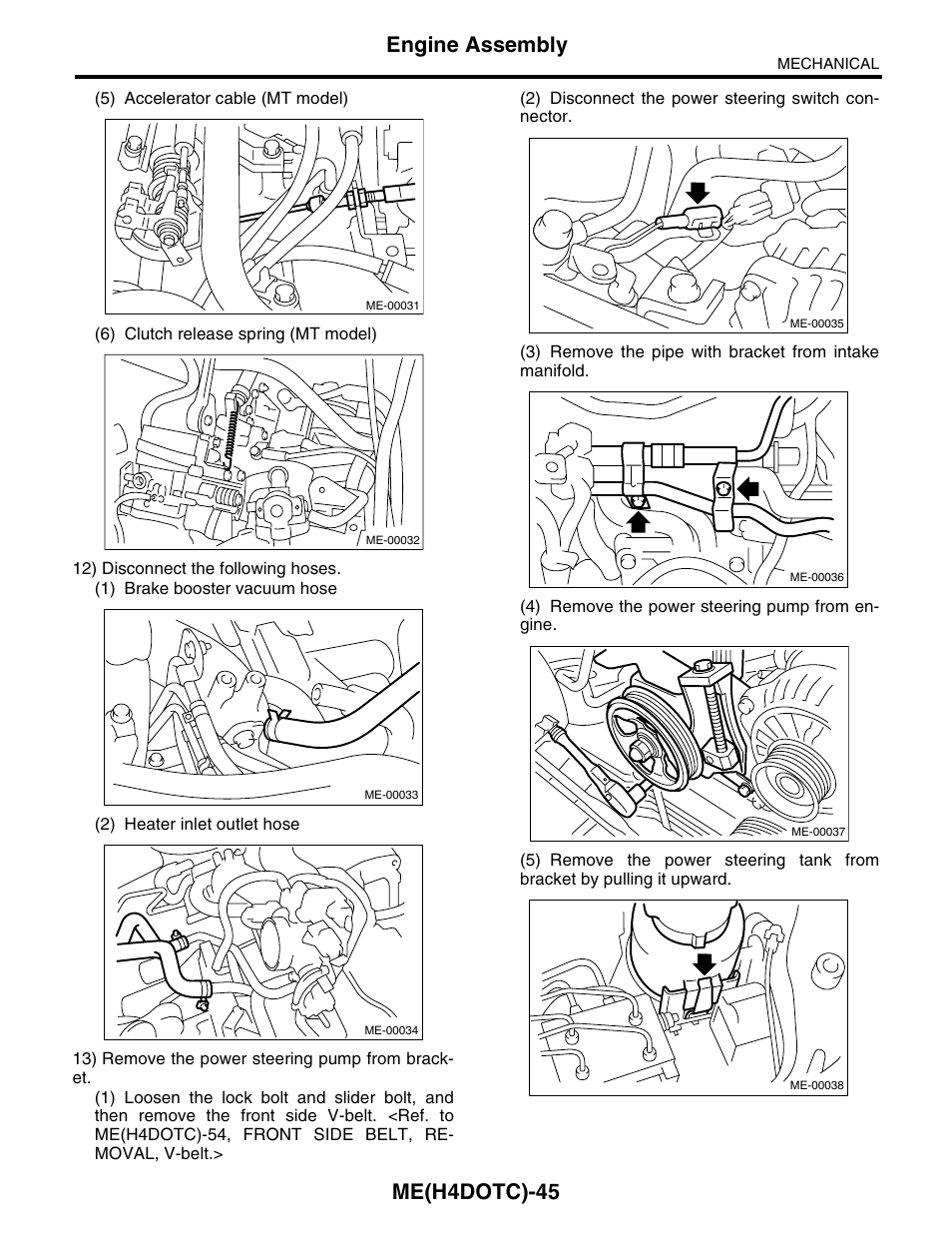 Me(h4dotc)-45, Engine assembly | Subaru Impreza 2004 User Manual | Page 46 / 56