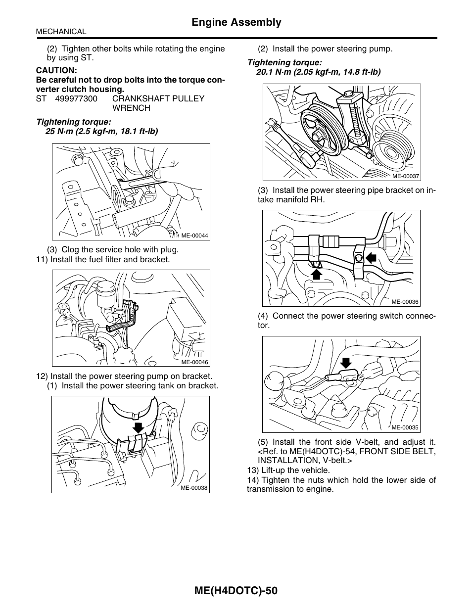 Me(h4dotc)-50, Engine assembly | Subaru Impreza 2004 User Manual | Page 51 / 56