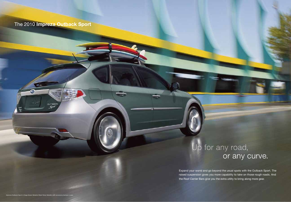 Or any curve | Subaru Impreza Outback Sport User Manual | Page 11 / 20