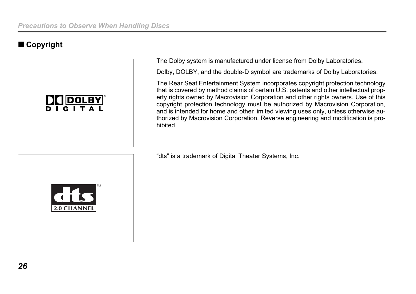 Copyright | Subaru B9 TRIBECA User Manual | Page 27 / 59