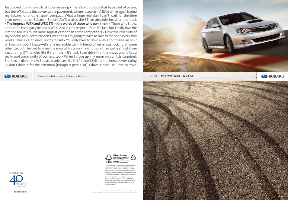 Subaru Impreza WRX I User Manual | 20 pages