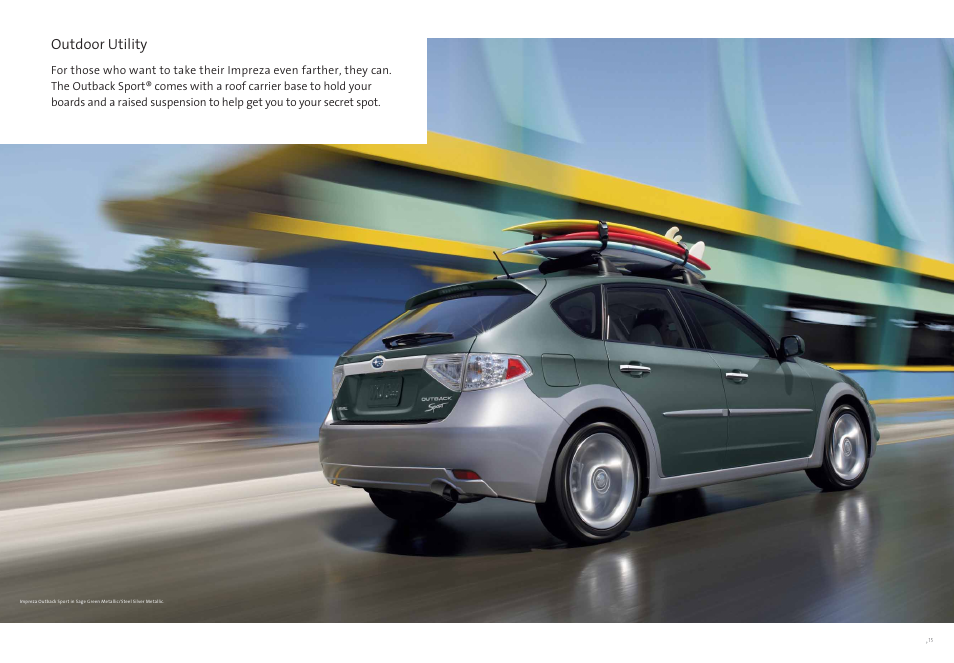 Outdoor utility | Subaru Impreza Premium Outback Sport User Manual | Page 7 / 19