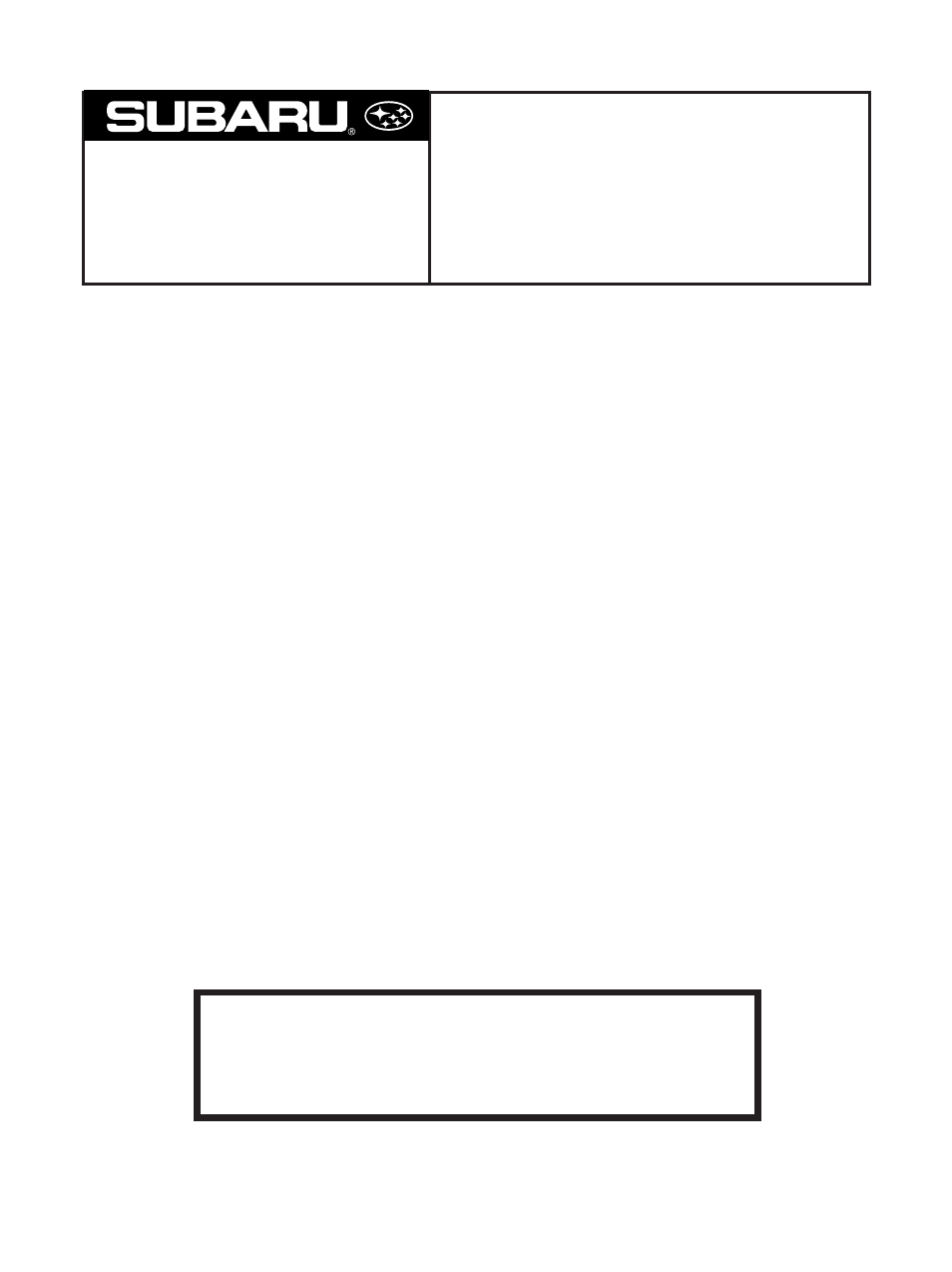 Subaru H7110FS300 User Manual | 5 pages