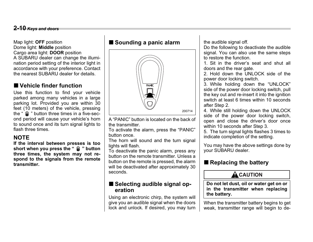 Subaru A3100BE User Manual | Page 104 / 376