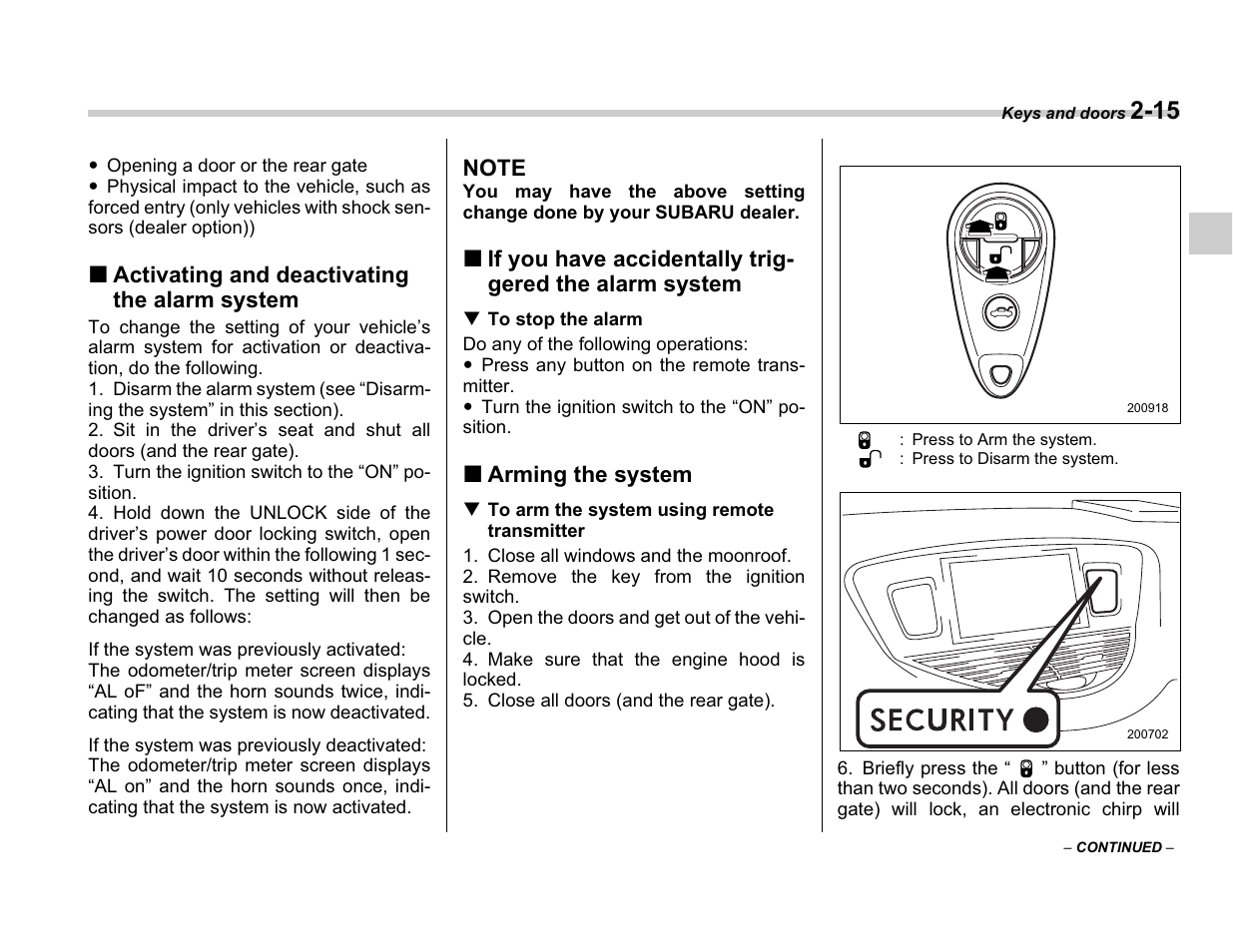 Subaru A3100BE User Manual | Page 109 / 376