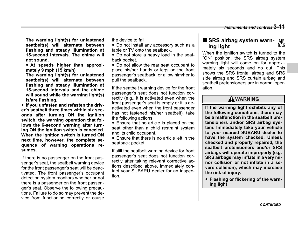 Subaru A3100BE User Manual | Page 131 / 376