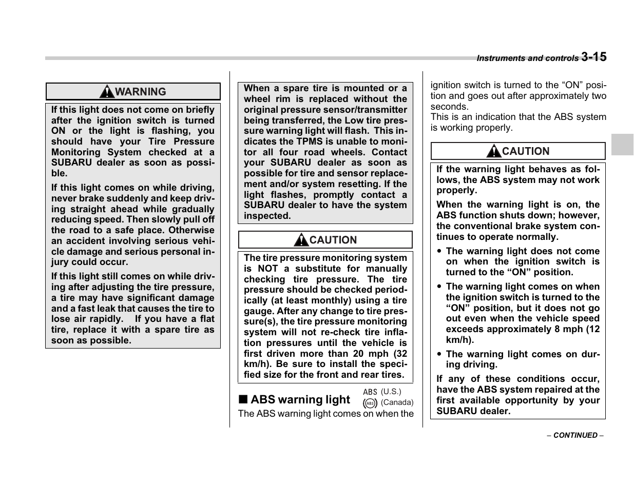 Subaru A3100BE User Manual | Page 135 / 376