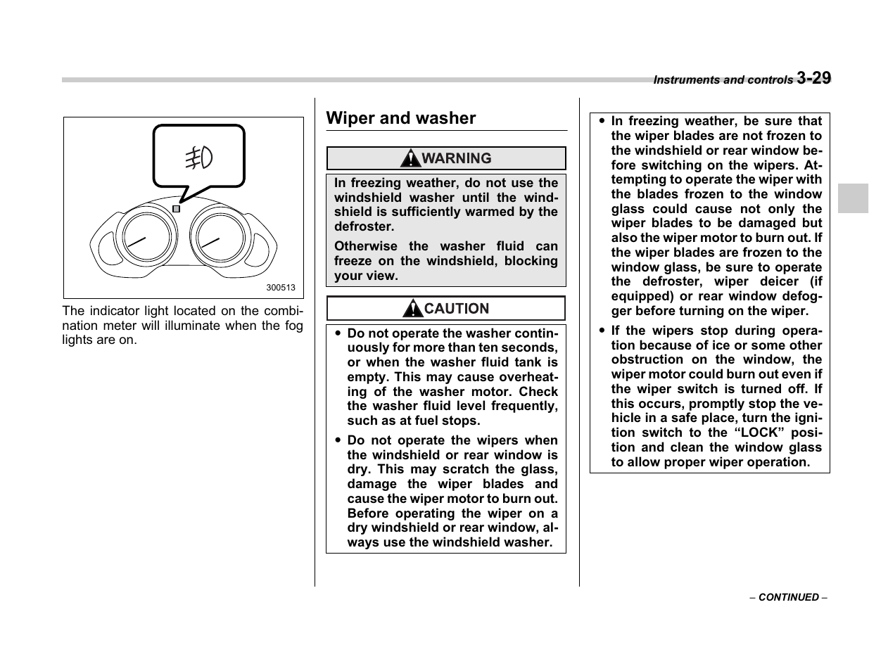 Wiper and washer | Subaru A3100BE User Manual | Page 149 / 376