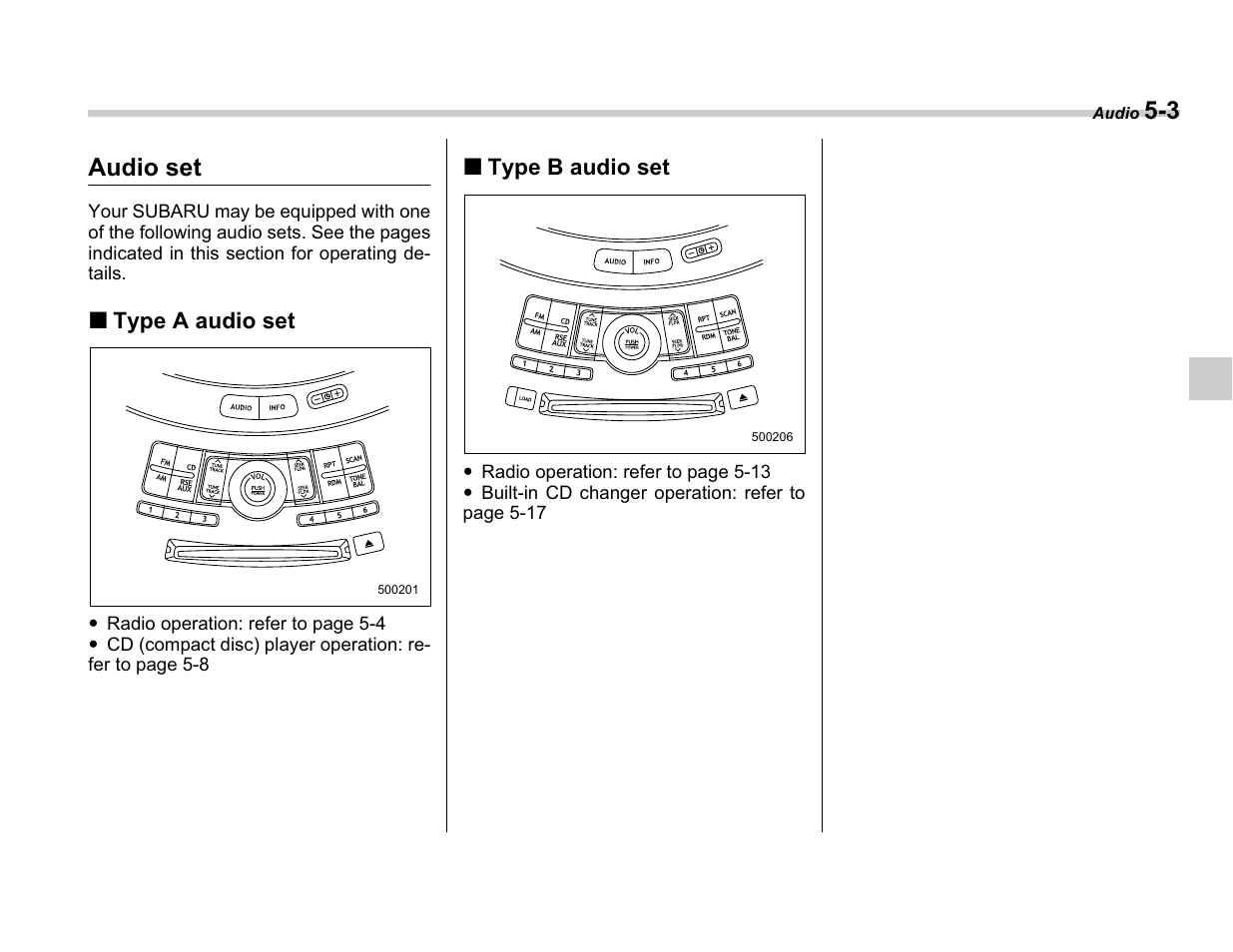 3 audio set | Subaru A3100BE User Manual | Page 173 / 376