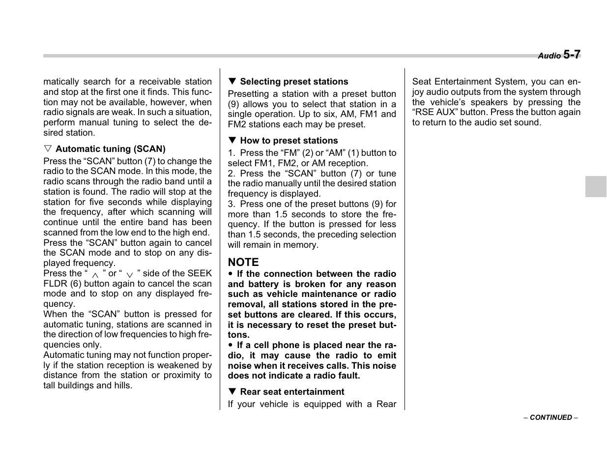 Subaru A3100BE User Manual | Page 177 / 376