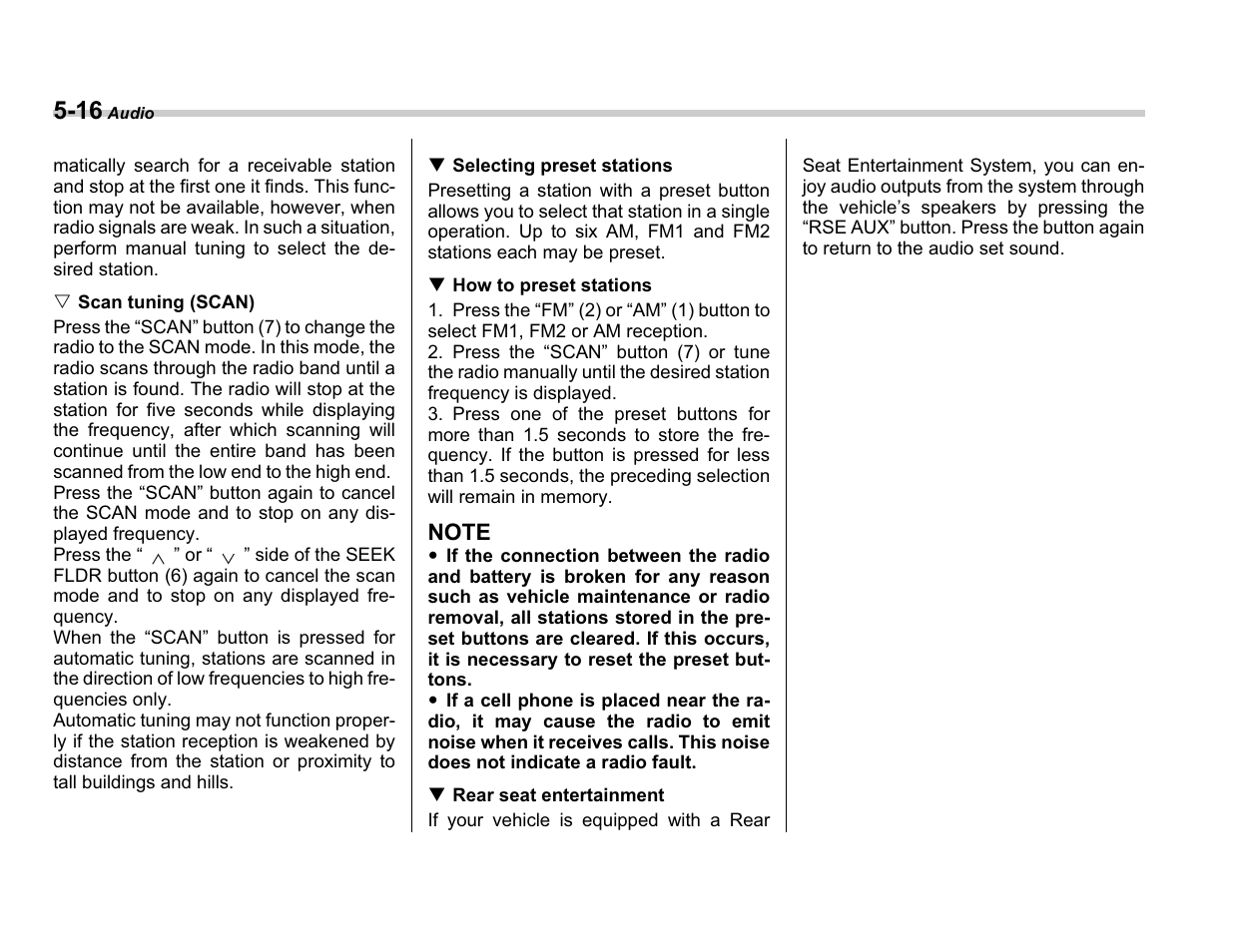 Subaru A3100BE User Manual | Page 186 / 376