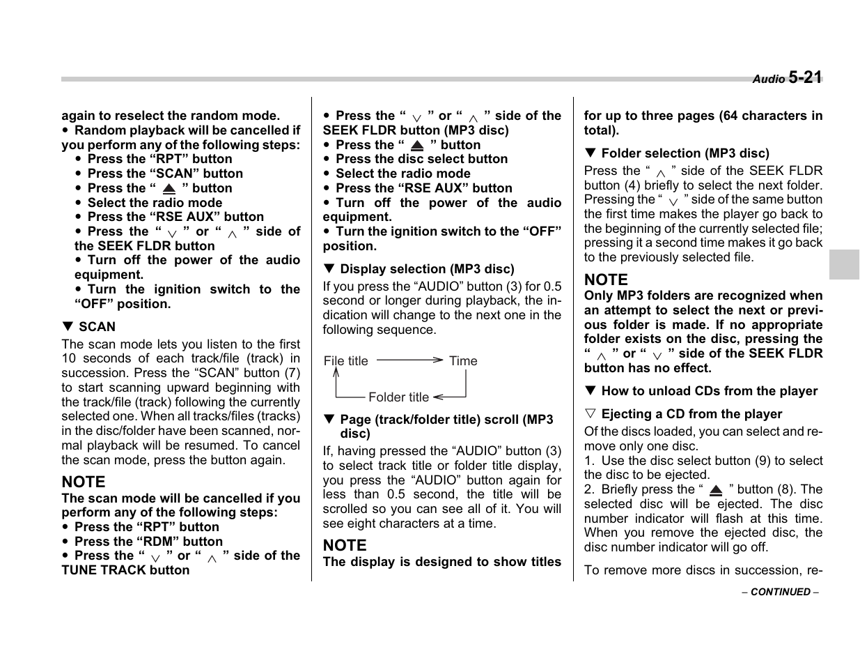 Subaru A3100BE User Manual | Page 191 / 376