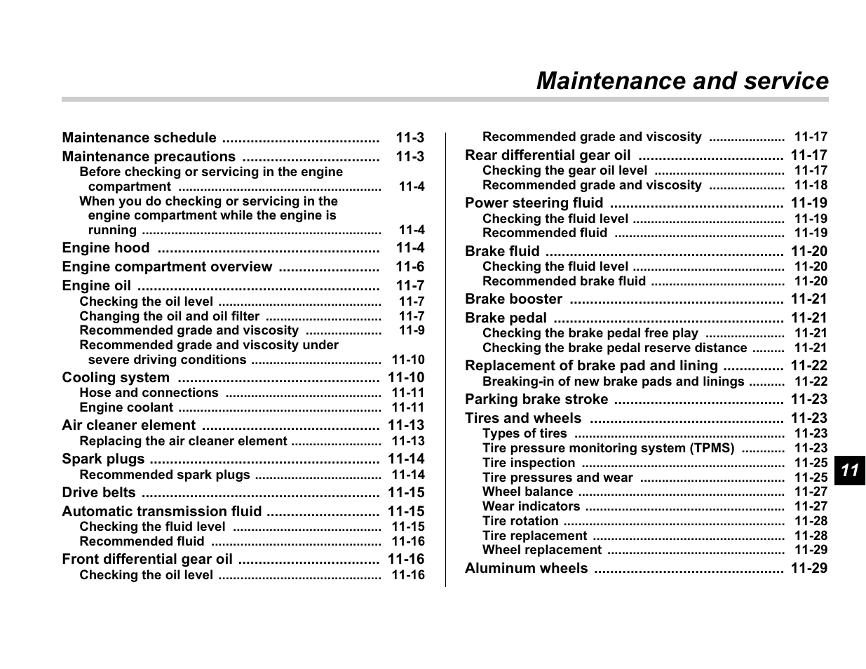 Maintenance and service | Subaru A3100BE User Manual | Page 297 / 376