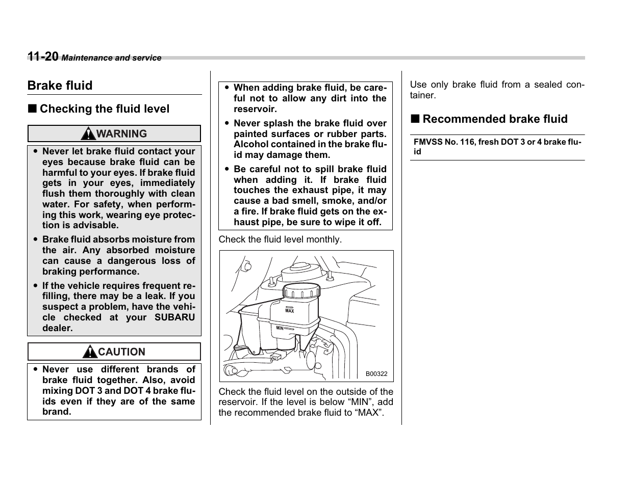 Brake fluid | Subaru A3100BE User Manual | Page 316 / 376