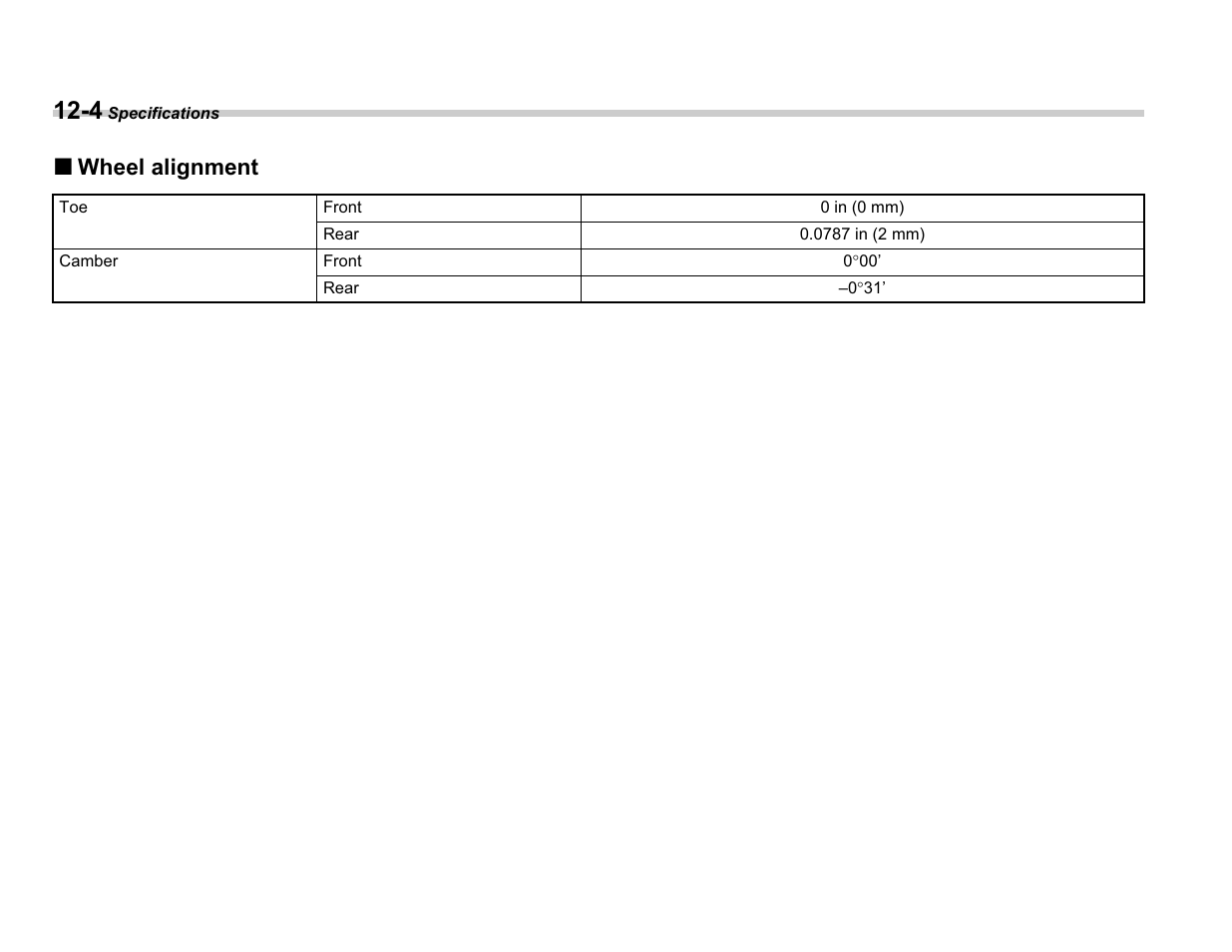 Wheel alignment | Subaru A3100BE User Manual | Page 346 / 376