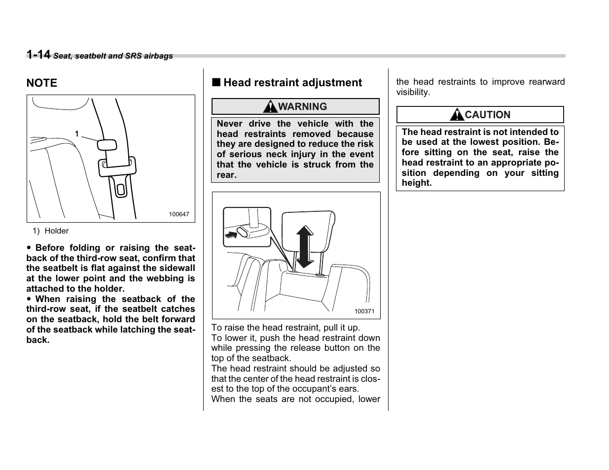 Subaru A3100BE User Manual | Page 38 / 376