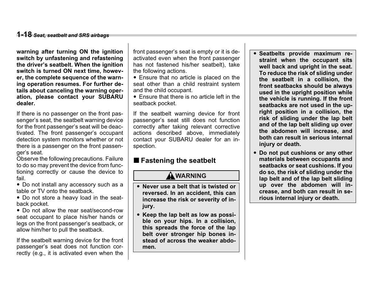Subaru A3100BE User Manual | Page 42 / 376