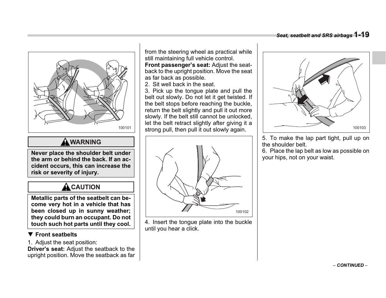 Subaru A3100BE User Manual | Page 43 / 376