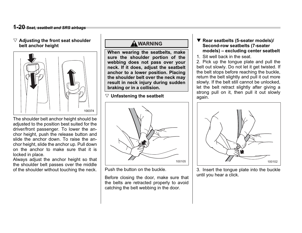 Subaru A3100BE User Manual | Page 44 / 376