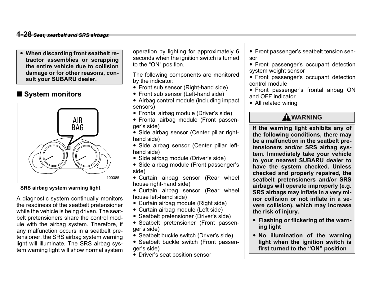 Subaru A3100BE User Manual | Page 52 / 376