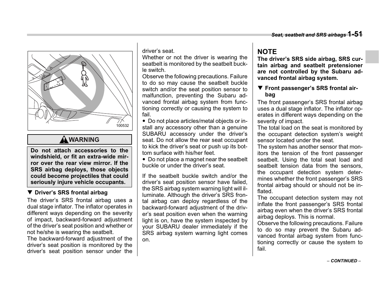 Subaru A3100BE User Manual | Page 75 / 376