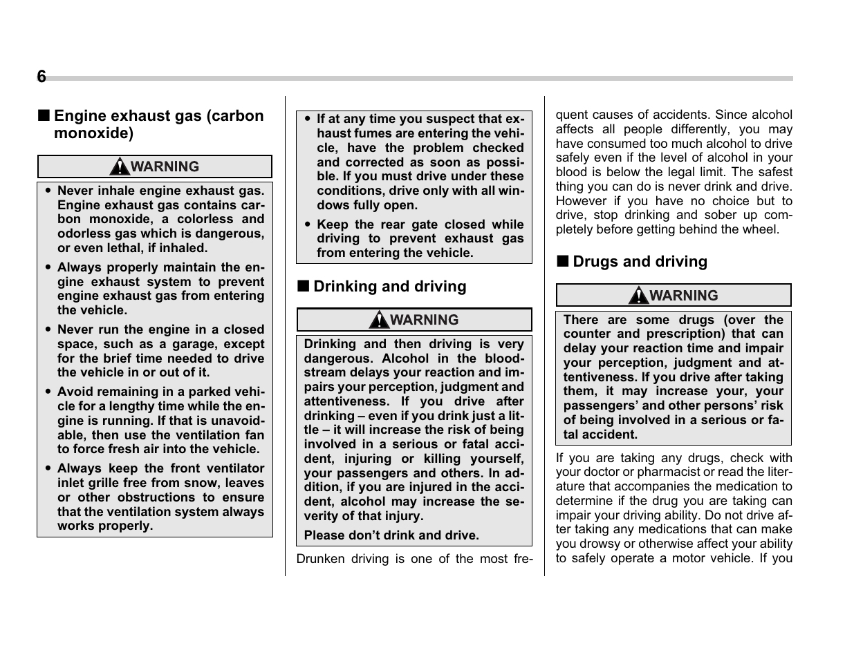 Subaru A3100BE User Manual | Page 8 / 376