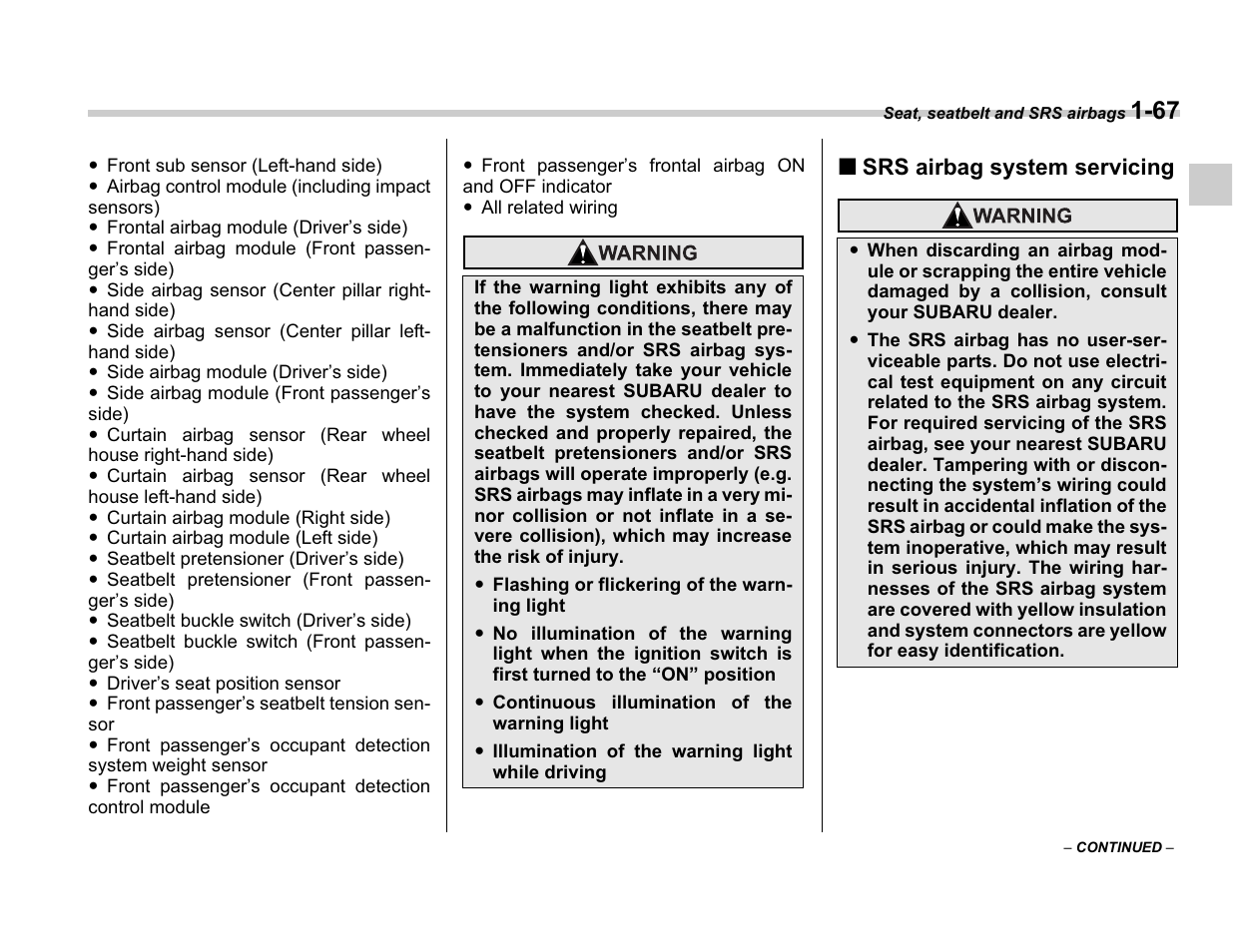 Subaru A3100BE User Manual | Page 91 / 376