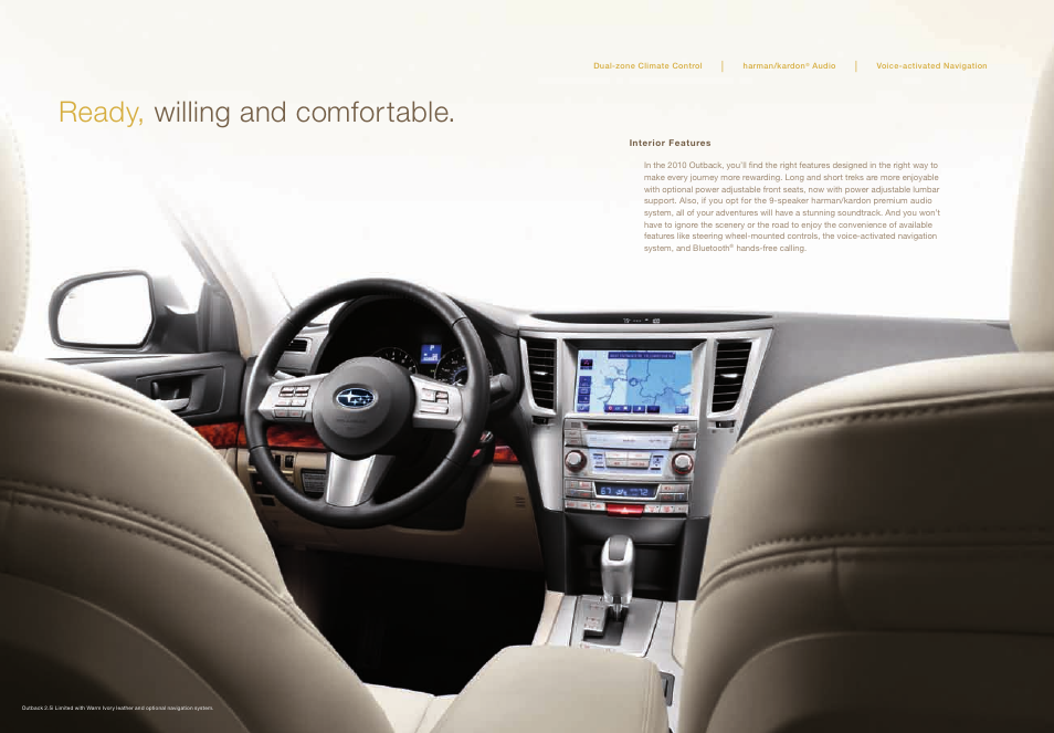 Ready, willing and comfortable | Subaru Legacy 2.5i Premium User Manual | Page 11 / 20